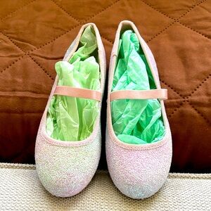 EUC H&M Kids glittery ballerina flats.